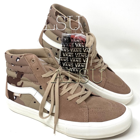 VANS SK8-HI Pro Desert Camo Suede Men’s Sneakers - Picture 7 of 8